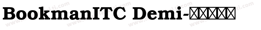 BookmanITC Demi字体转换